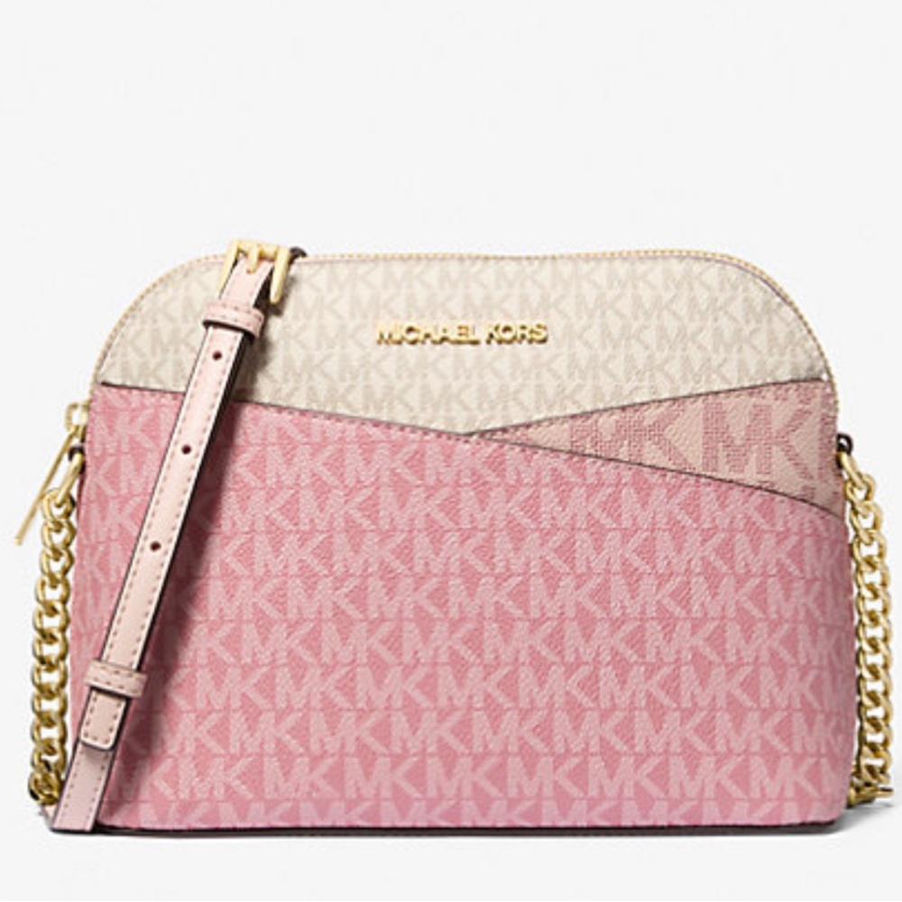 🌷 Michael Kors Jet Set Travel Medium Color-Block Signature Logo Crossbody Bag 🌷 - Picture 3 of 16